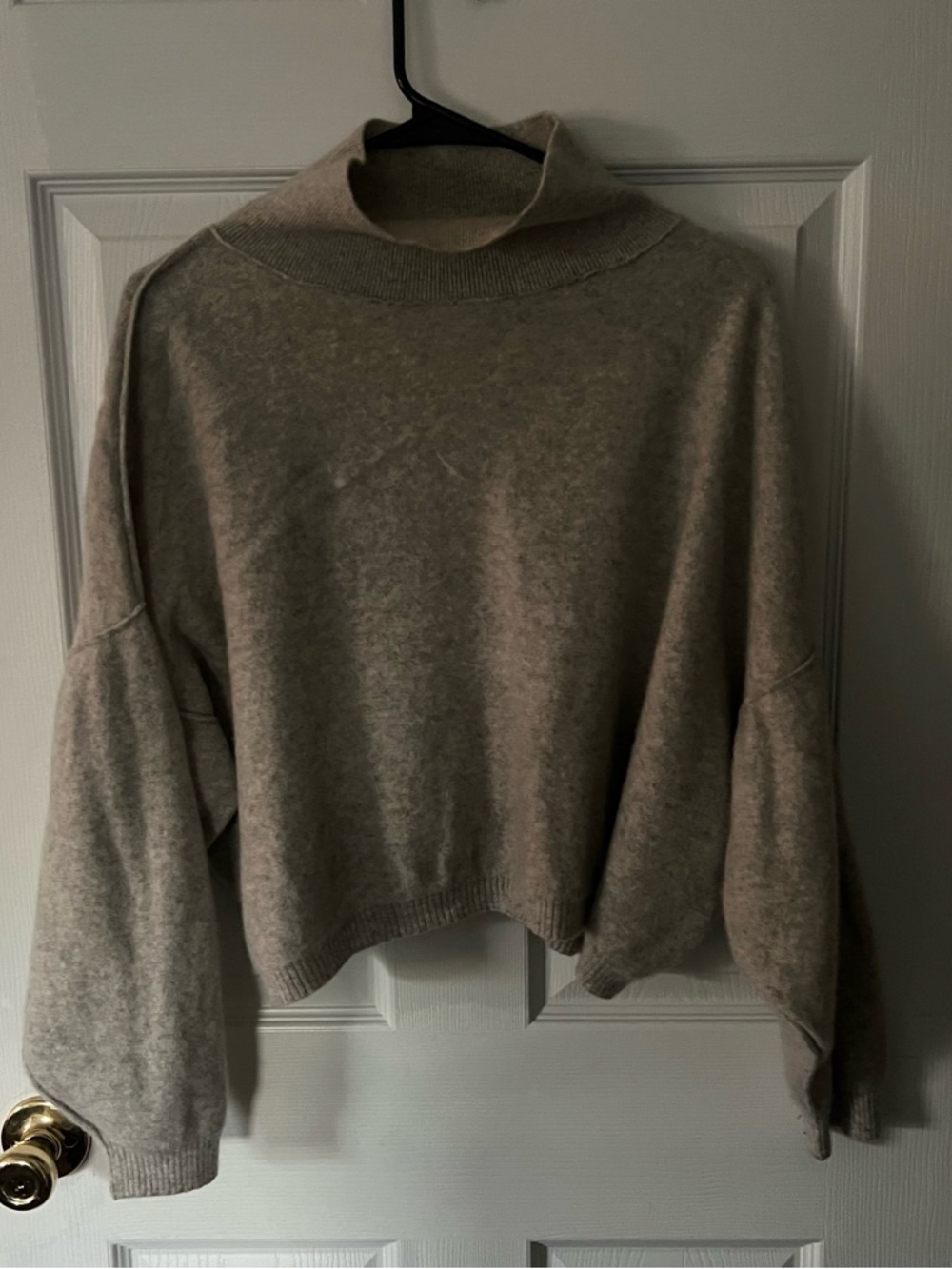 Free People Grey Mock Neck Sweater
